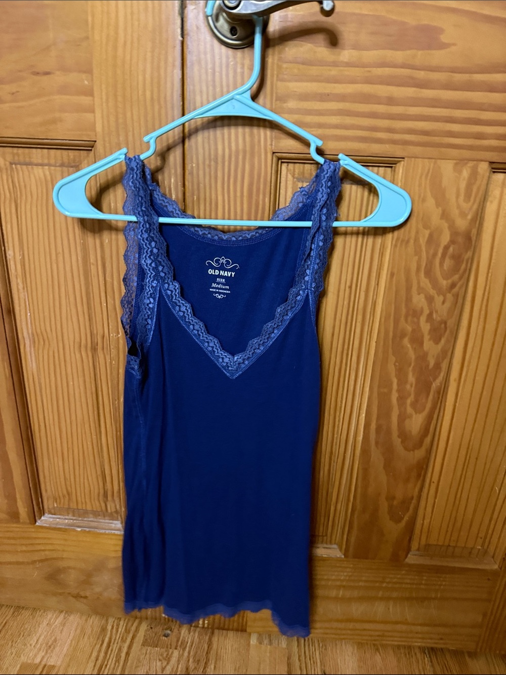 Old Navy Dark Navy Lace-Trim Tank